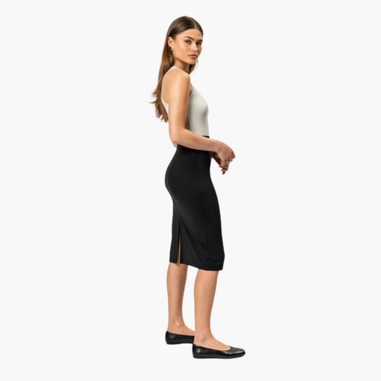 Elegant High Waist Pencil Midi Skirt for Women – Office Ready