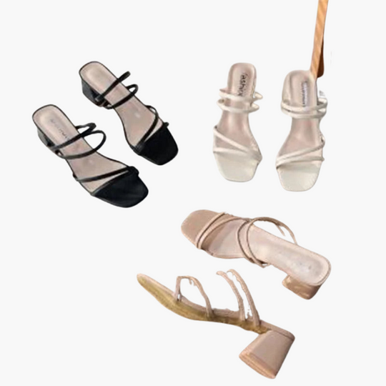 Elegant Strappy Heeled Sandals for Women - Fashionable Comfort