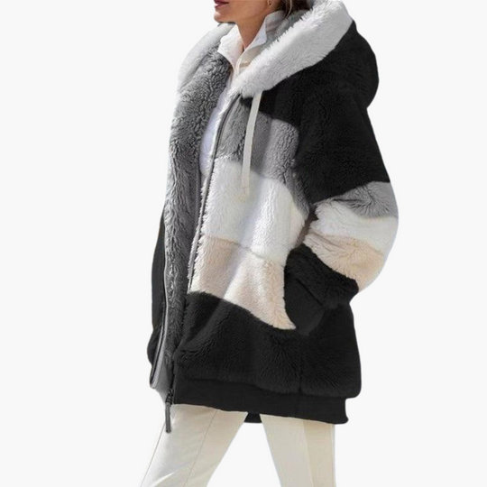 Hooded Fleece Jacket for Women – Oversized & Cozy Comfort
