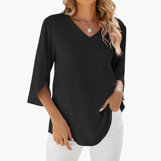 V-neck summer blouse for women – light & elegant design