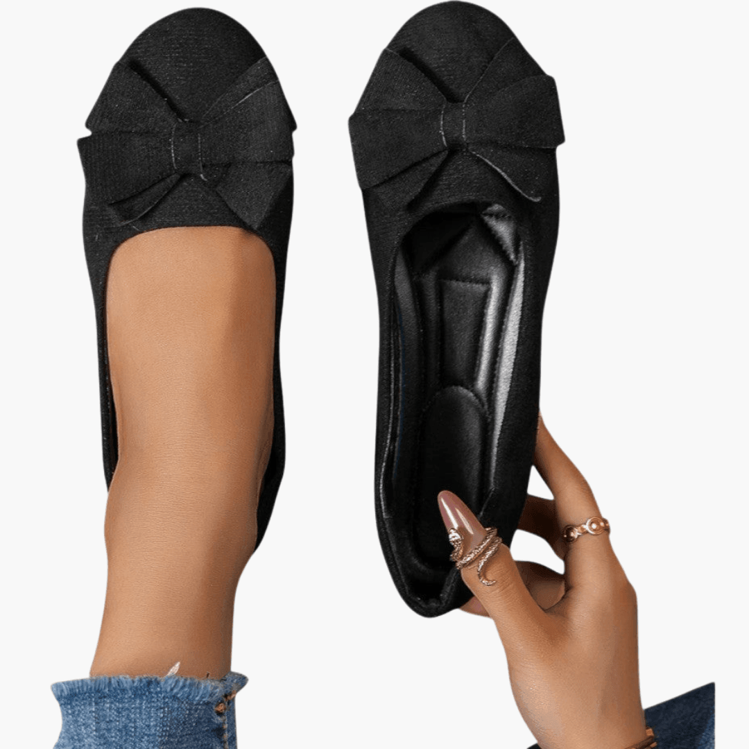 Bow Loafers – Women's Comfortable Patent Slip-On Shoes