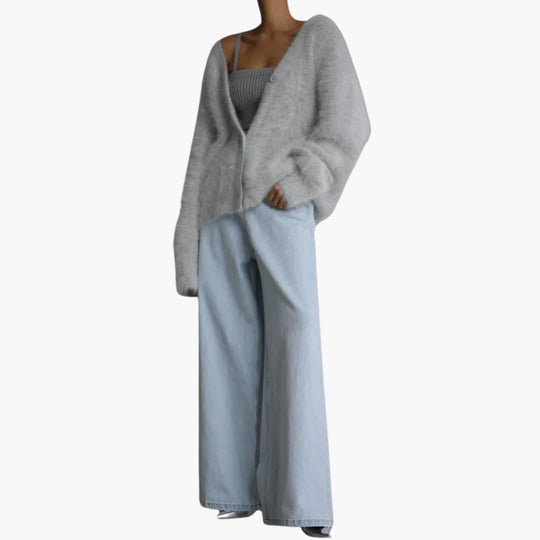 Cashmere Cardigan for Women - Soft Knit with Front Pockets - IsabellaMae