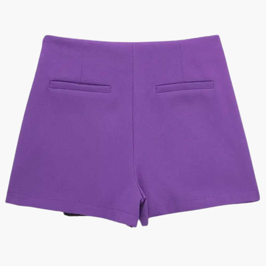 High Waisted Skort with Pleated Design - Women's Summer Comfort