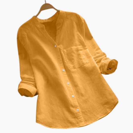 Loose Fit Blouse - Women's Casual Summer Shirt Style