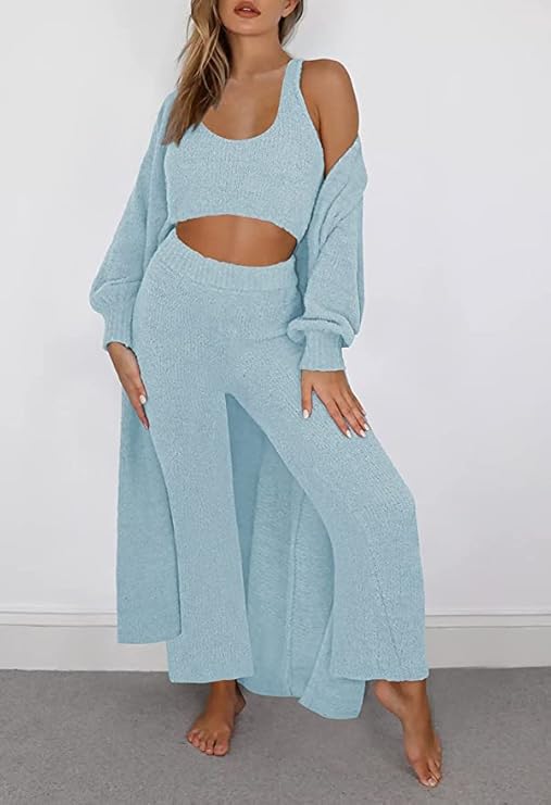 Alice - 3-Piece Cozy Lounge Set (Blue)