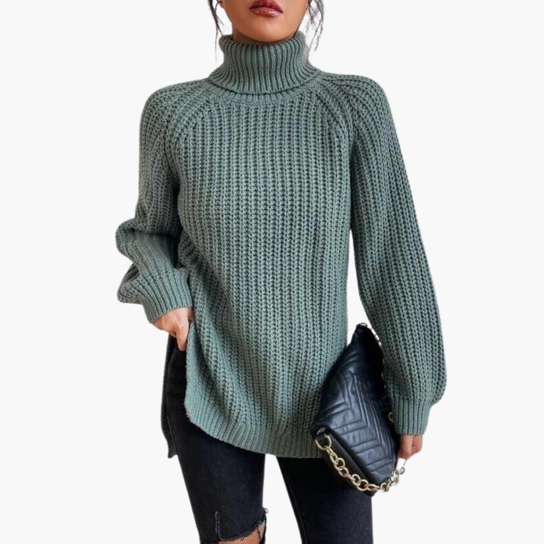 Vintage Turtleneck Sweater for Women - Cozy Knit & Stylish Fit