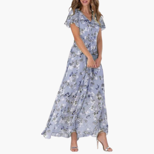 Floral Print Midi Dress for Women - Elegant & Flowing Style