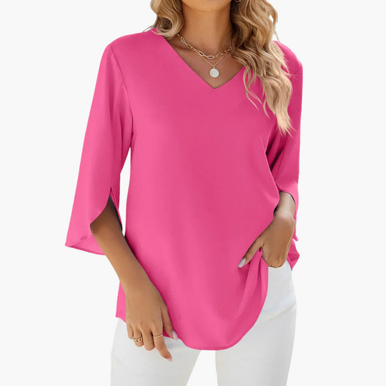 V-neck summer blouse for women – light & elegant design