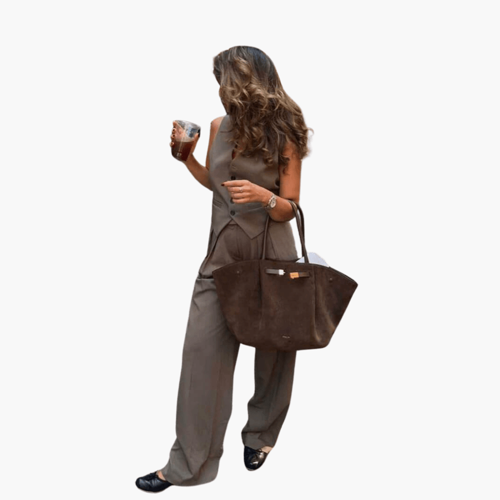 Adjustable Suede Crossbody Bag for Women - Stylish Handbag