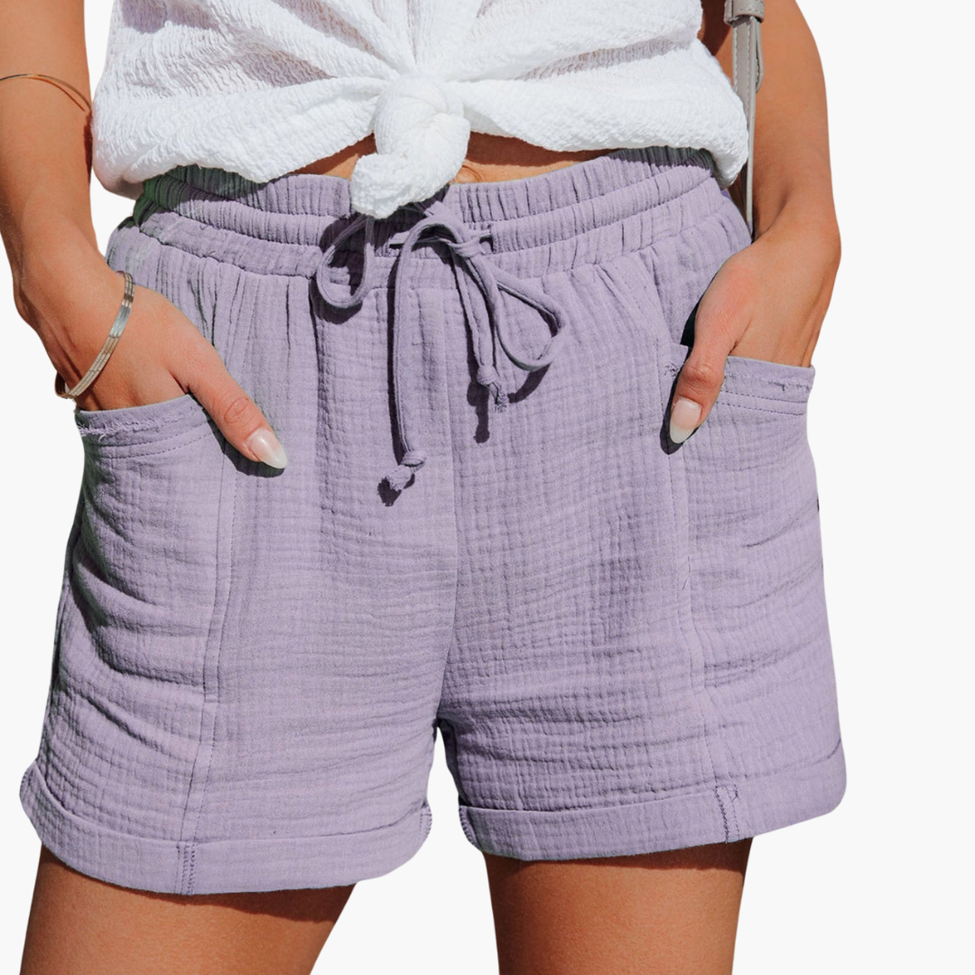 Casual Summer Shorts with Pockets - Women's Relaxed Fit - IsabellaMae