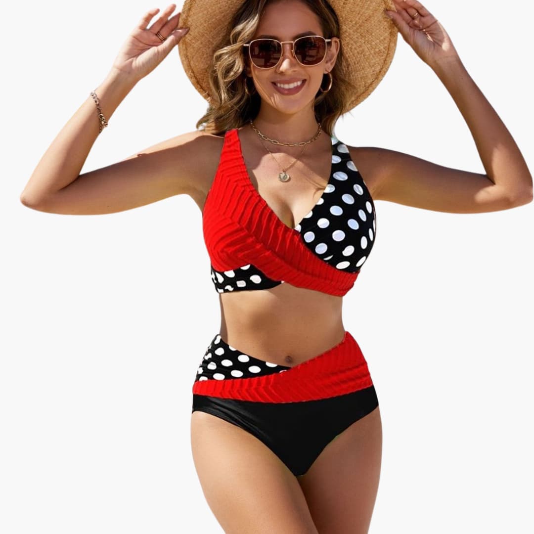 Elegant Crossover Bikini - Women's Two-Piece Swimwear Set