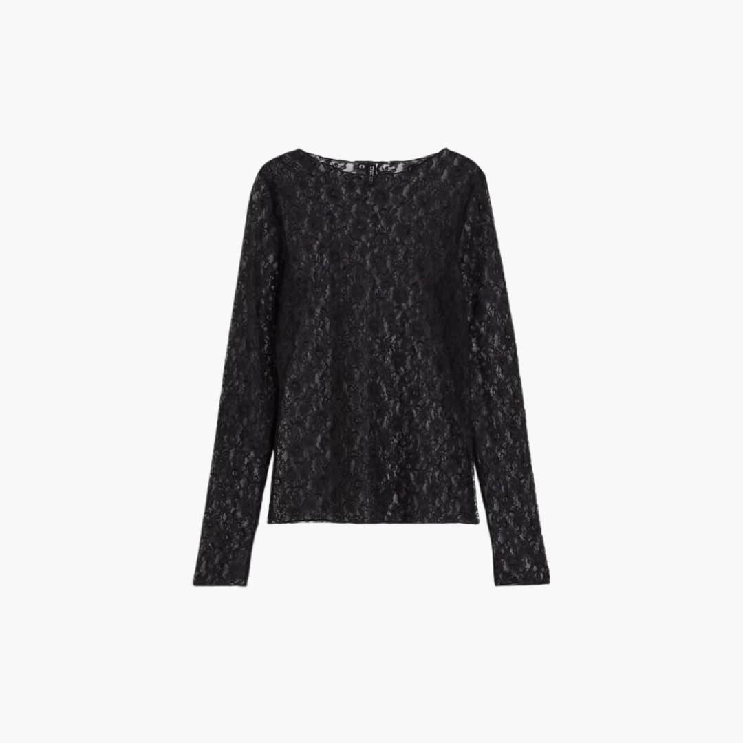 Sheer Lace Blouse for Women - Elegant & Breathable Fit