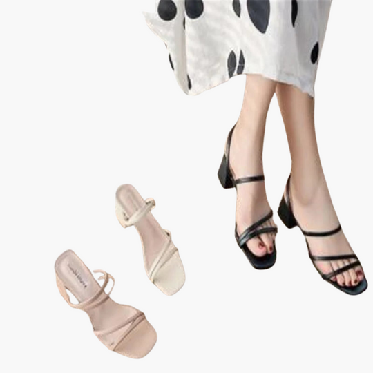 Elegant Strappy Heeled Sandals for Women - Fashionable Comfort