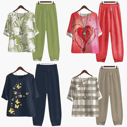 Loose Fit Two-Piece Set – Women's Timeless Comfort & Style