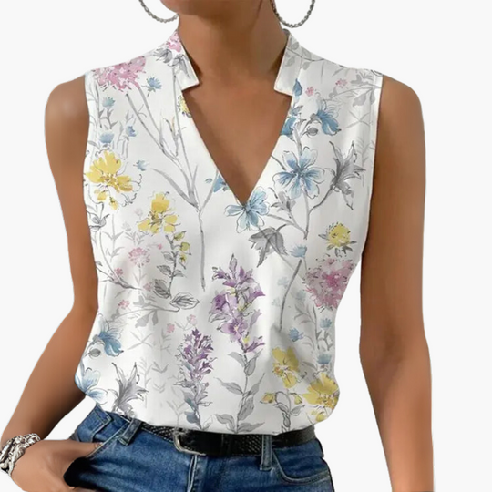 Soft V-neck Top for Women - Comfortable Summer Casual Wear