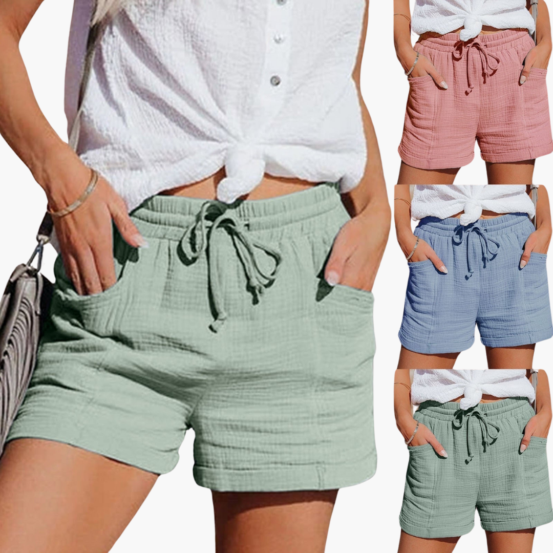 Casual Summer Shorts with Pockets - Women's Relaxed Fit - IsabellaMae