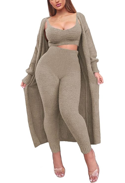 Alice - 3-Piece Cozy Lounge Set (Light Grey)