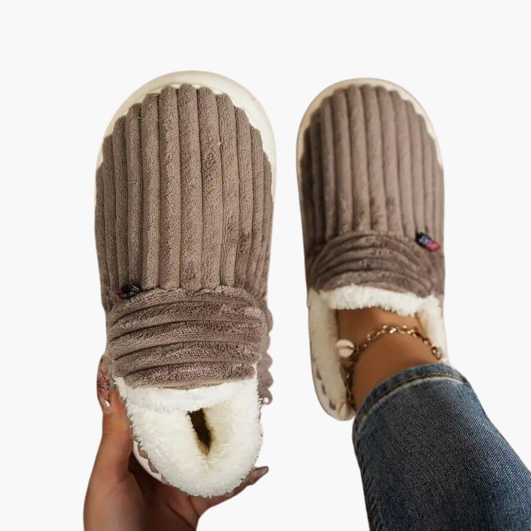Plush Indoor Slippers for Women - Warm Cosy House Shoes