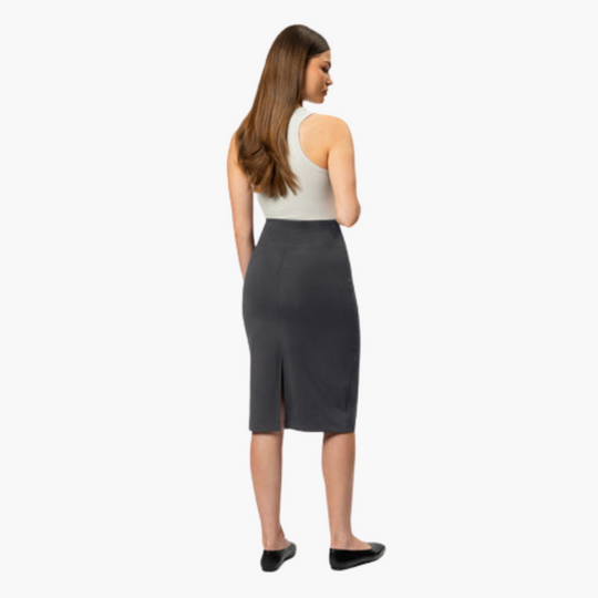 Elegant High Waist Pencil Midi Skirt for Women – Office Ready