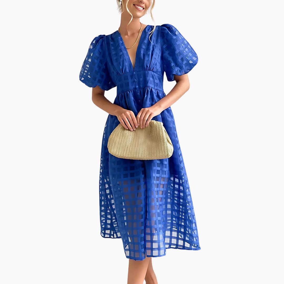 Chic Summer Midi Dress - Women's Elegant Seasonal Style