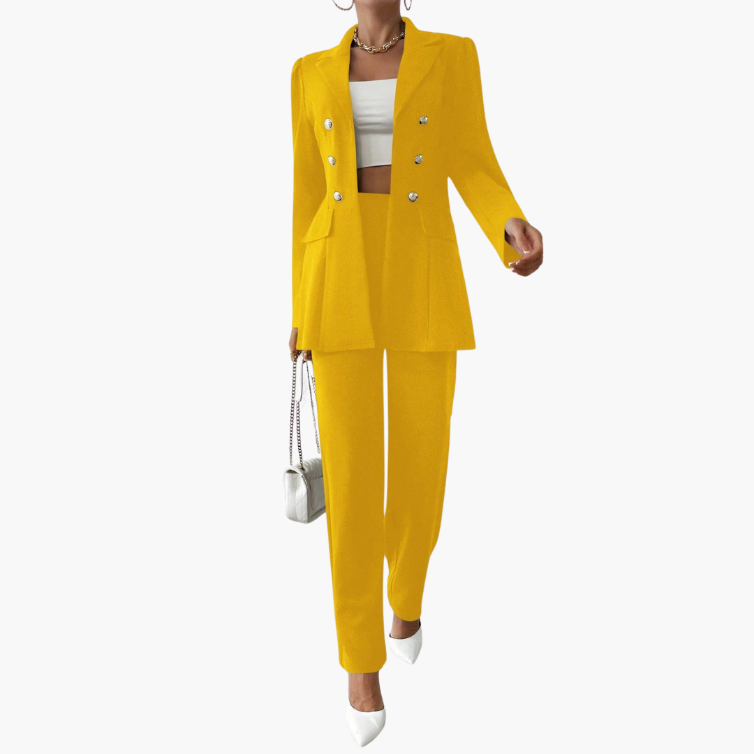 Smart Tailored Blazer Set for Women – Elegant Two-Piece Suit
