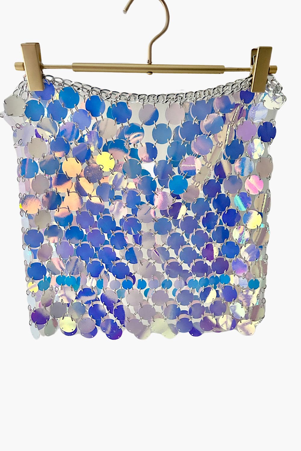 Mara - Holographic Sequin Disc Skirt