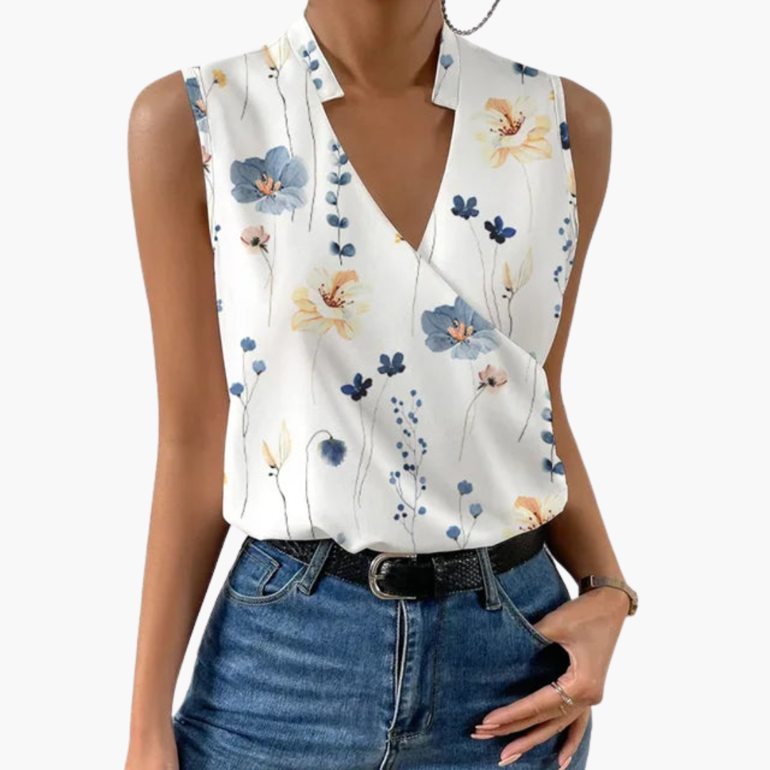 Soft V-neck Top for Women - Comfortable Summer Casual Wear