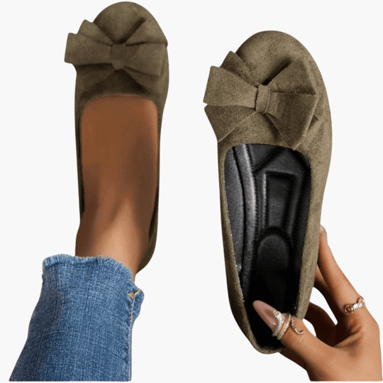 Bow Loafers – Women's Comfortable Patent Slip-On Shoes