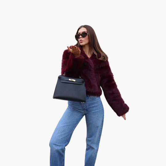 Luxurious Faux Fur Jacket - Women's Winter Elegance