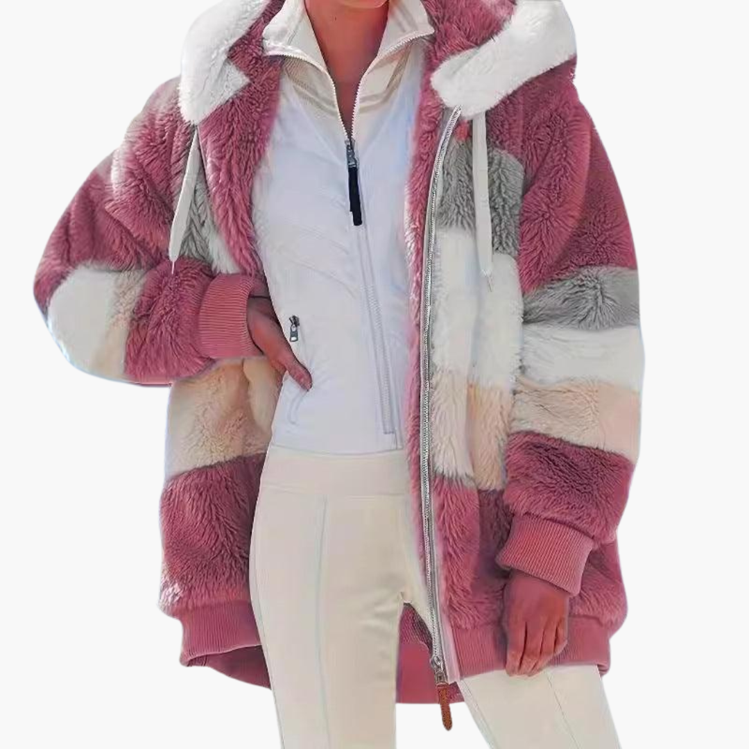 Hooded Fleece Jacket for Women – Oversized & Cozy Comfort