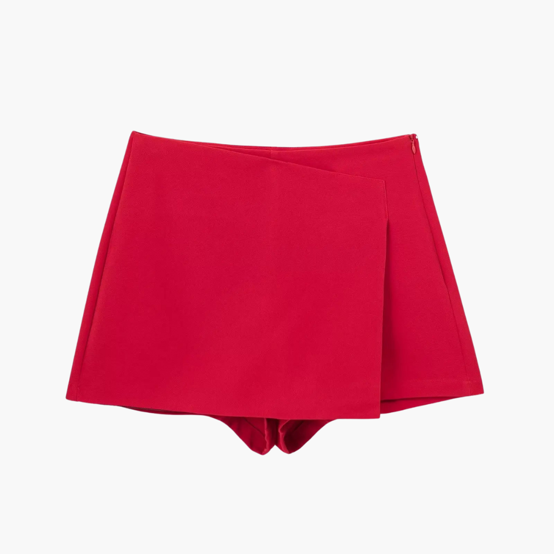 High Waisted Skort with Pleated Design - Women's Summer Comfort