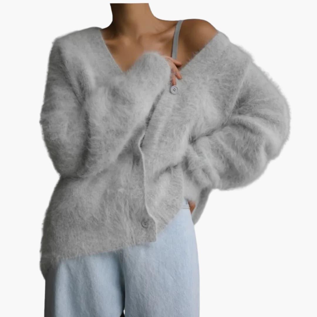 Cashmere Cardigan for Women - Soft Knit with Front Pockets - IsabellaMae