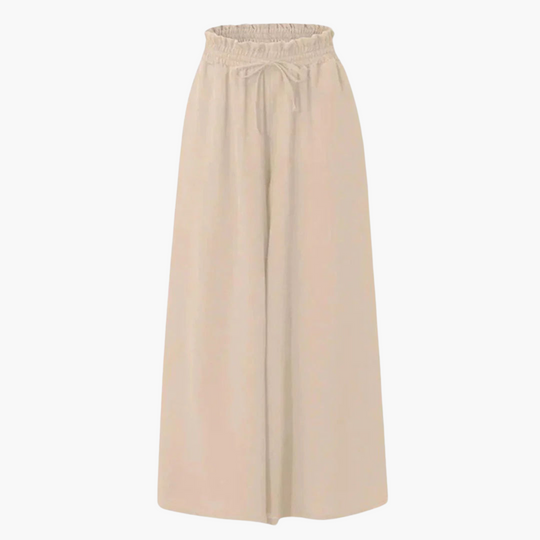 Elegant Wide-Leg Summer Trousers - Women's Lightweight Fit