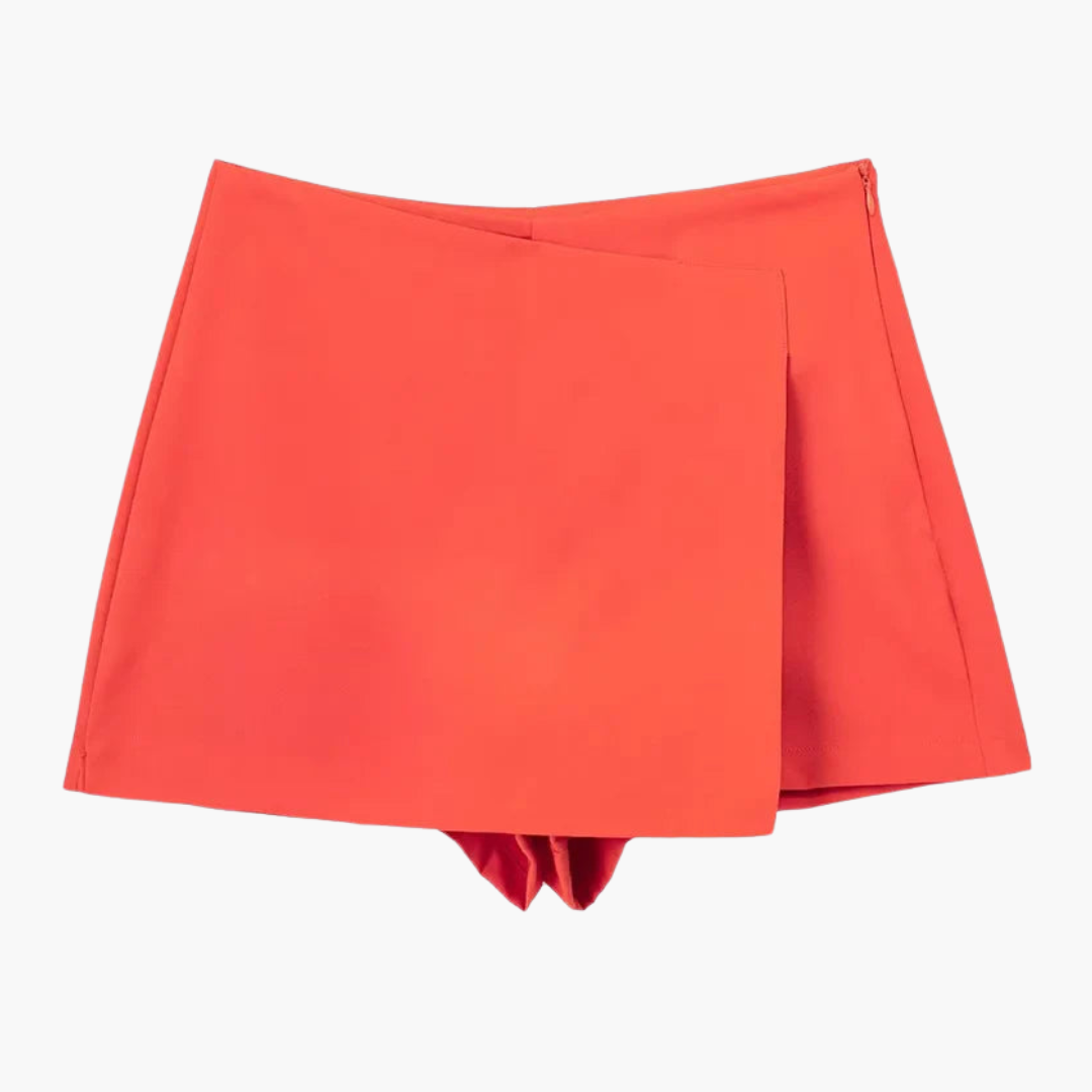 High Waisted Skort with Pleated Design - Women's Summer Comfort