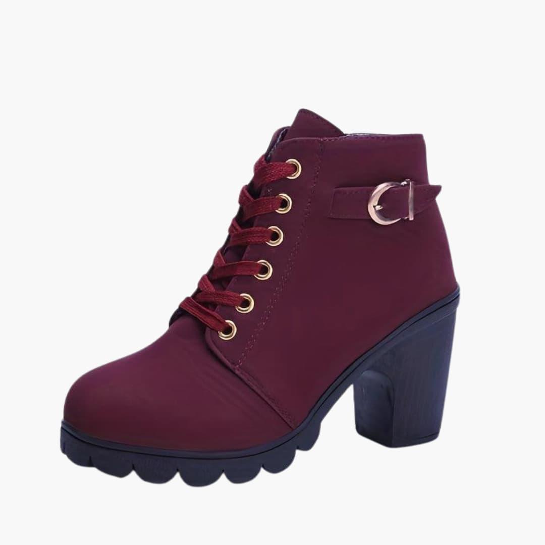 Suede Heeled Ankle Boots – Women's Stylish Winter Footwear