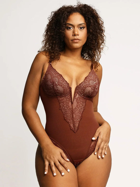 Sarah | SHAPEWEAR BODYSUIT WITH DEEP V-NECKLINE