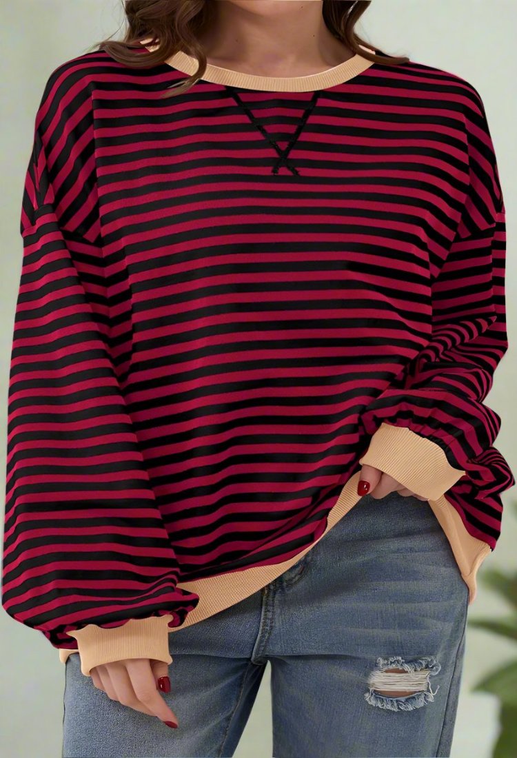 Lindsay - Striped Oversized Jumper