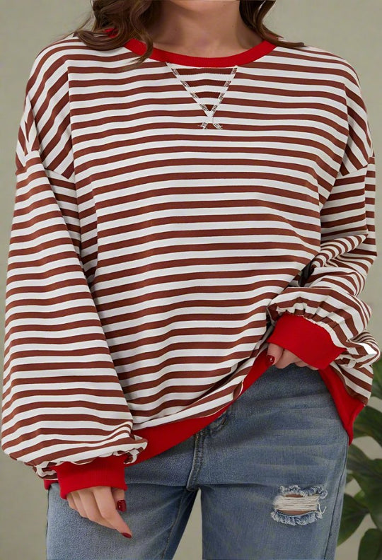 Lindsay - Striped Oversized Jumper