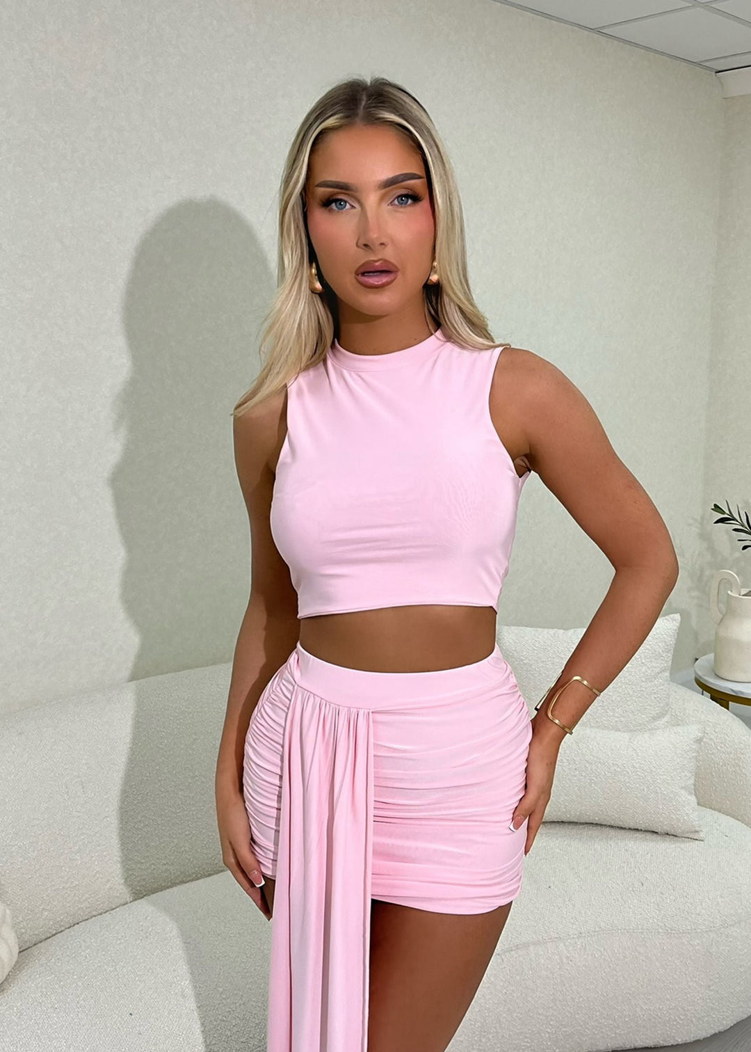 Queen Behaviour Two Piece Set - Baby Pink