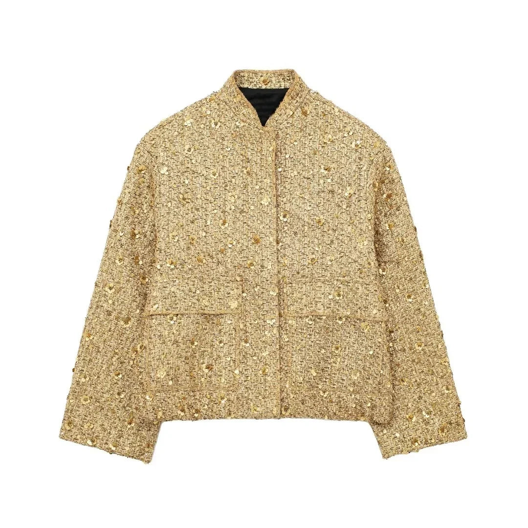 Allison | Golden Sequin Jacket