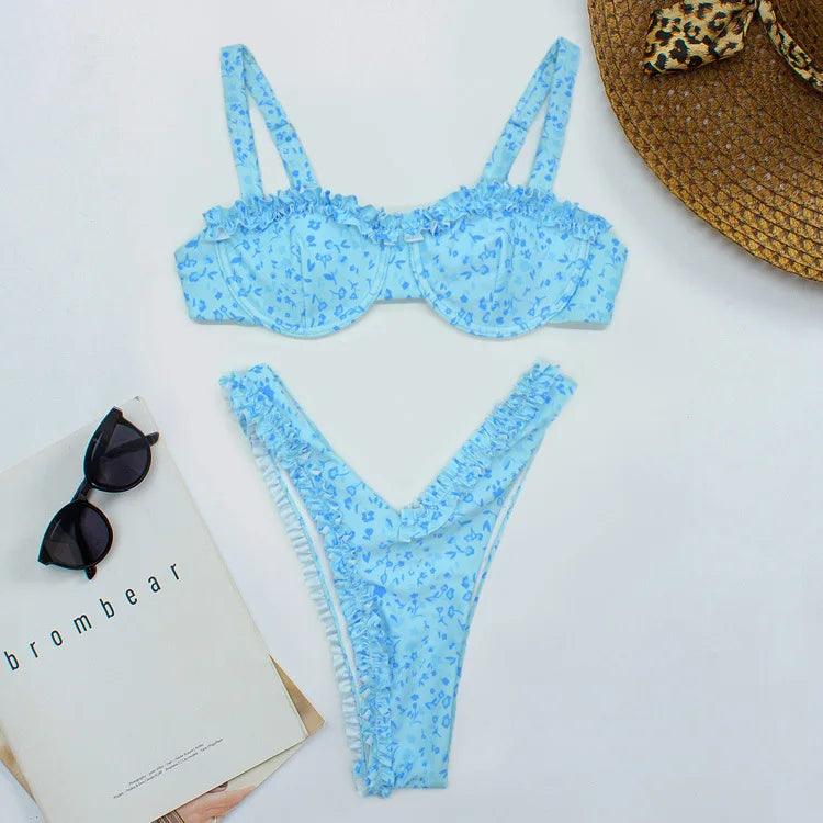 Tiffany - Cute bikini with ruffle detail