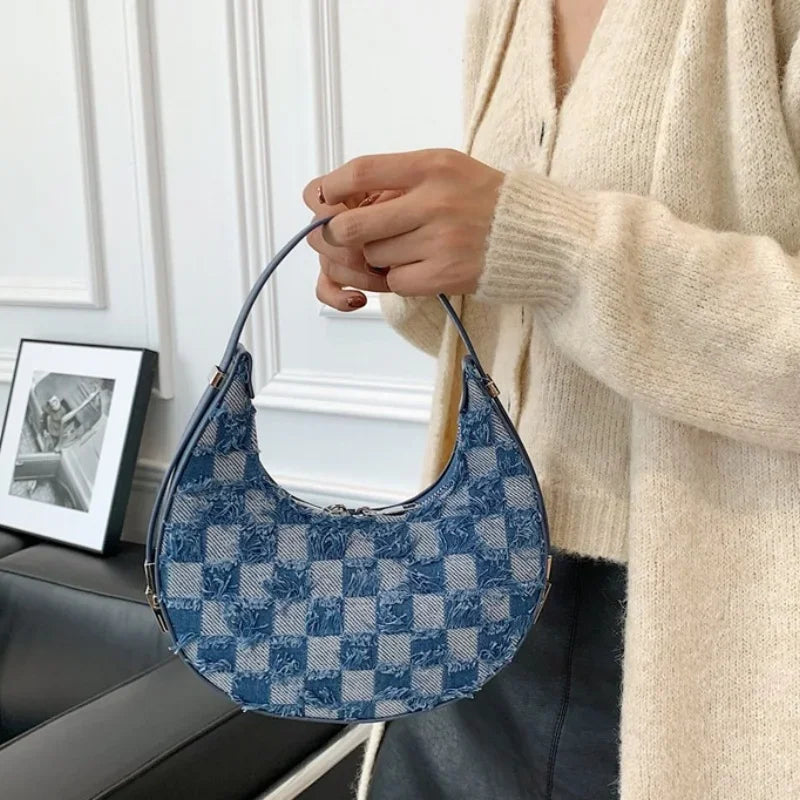 Nymeria - Check Textured Handbag