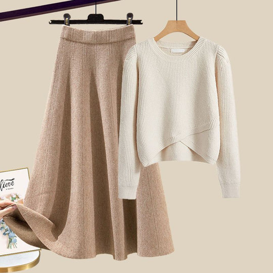 ANNE - STYLISH KNITTED SWEATER AND SKIRT LOUNGE SET