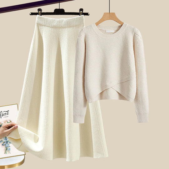 ANNE - STYLISH KNITTED SWEATER AND SKIRT LOUNGE SET