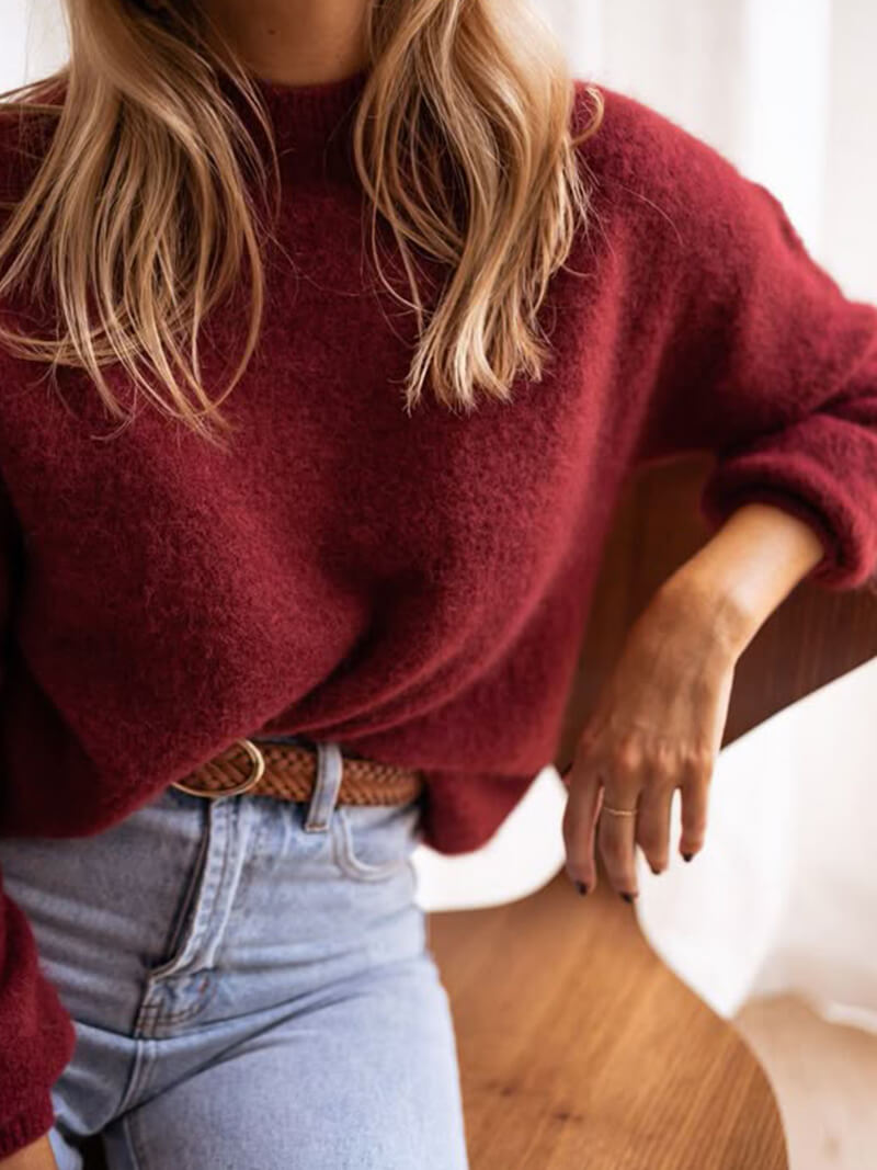 Shiela Burgundy Pullover