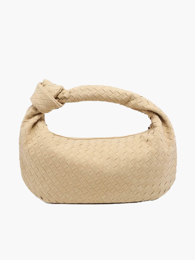 Woven bag medium suede