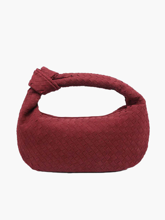 Woven bag medium suede