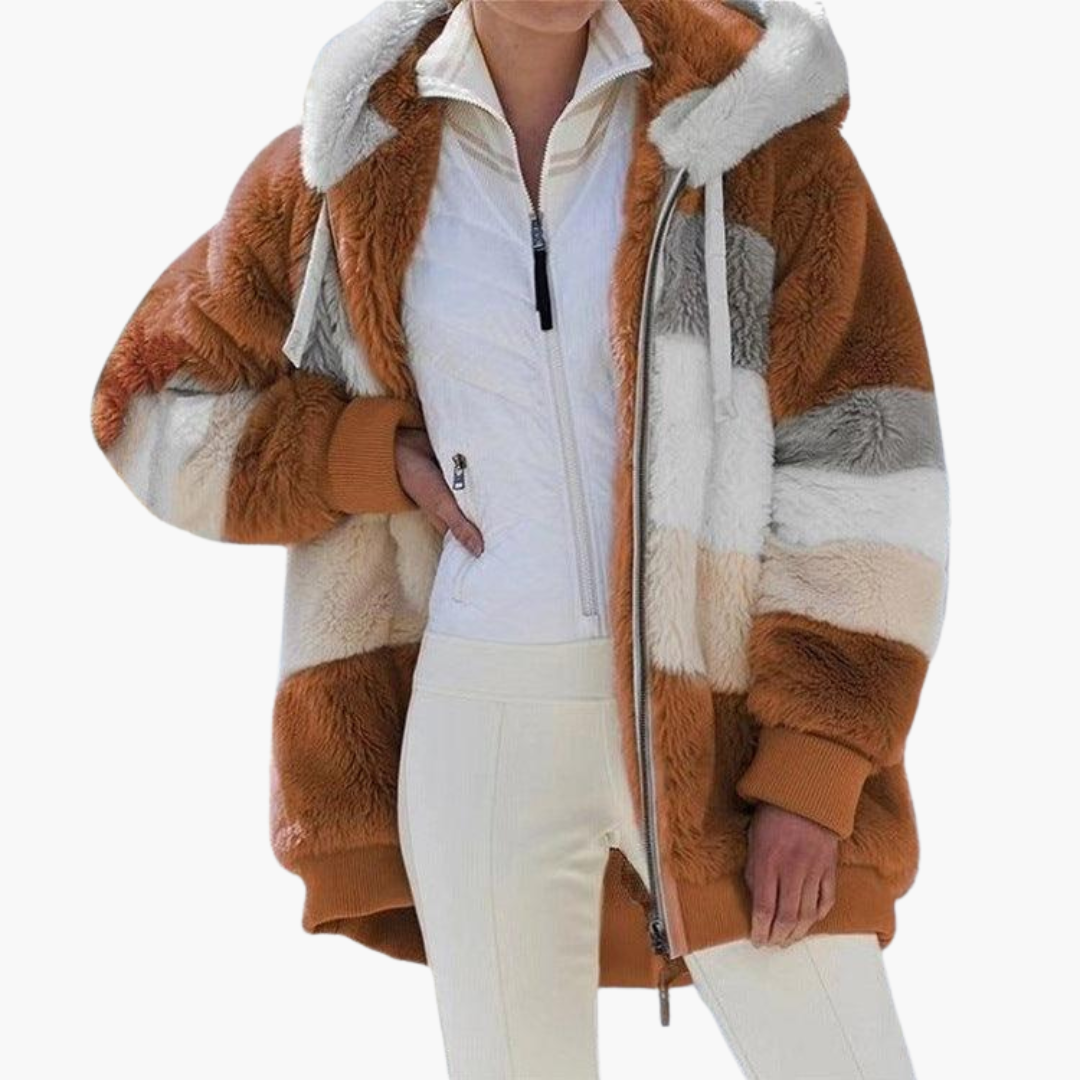 Hooded Fleece Jacket for Women – Oversized & Cozy Comfort