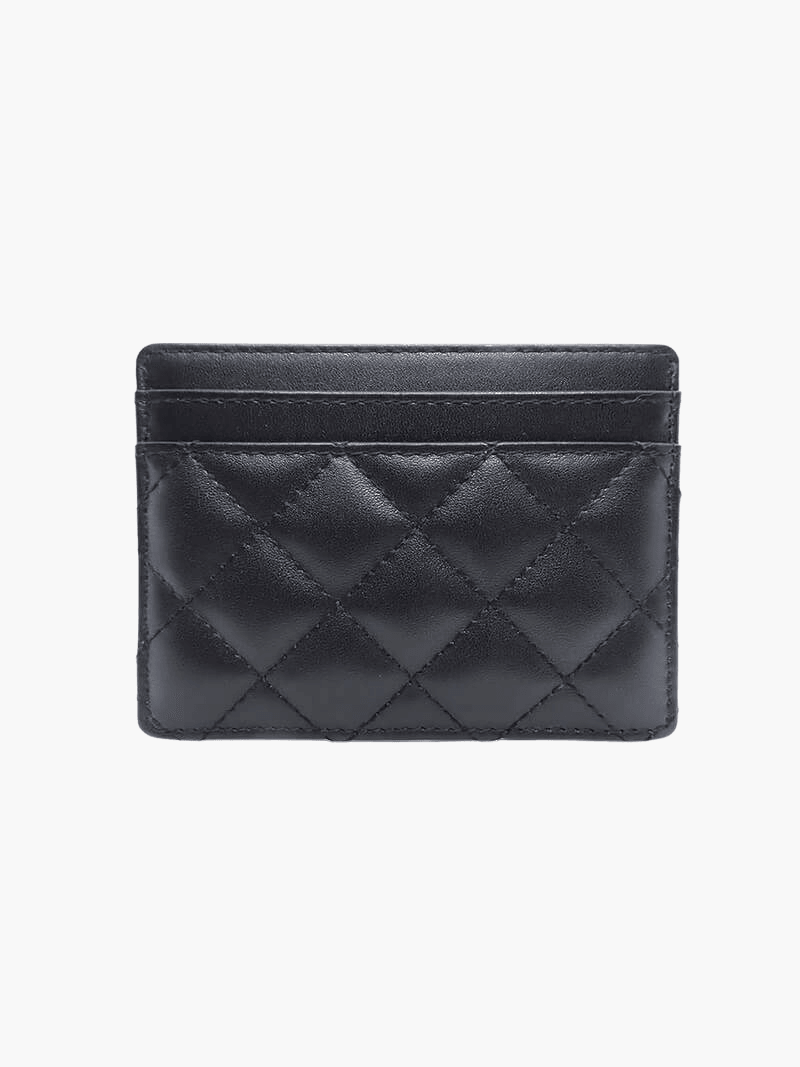 Luxury Quilted Cardholder - Vegan Leather Wallet for Women