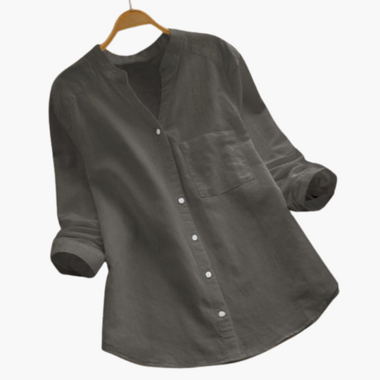 Loose Fit Blouse - Women's Casual Summer Shirt Style